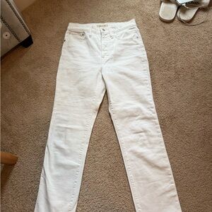 Madewell Women's Cream Straight Leg Jeans